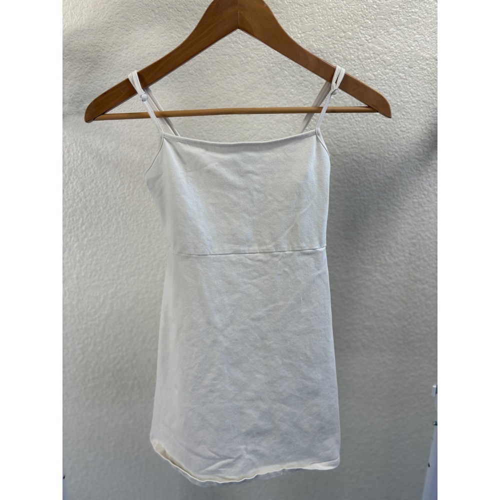 Forever‎ 21 Girls White Cotton Cami Mini Dress Adjustable Straps Size Small S